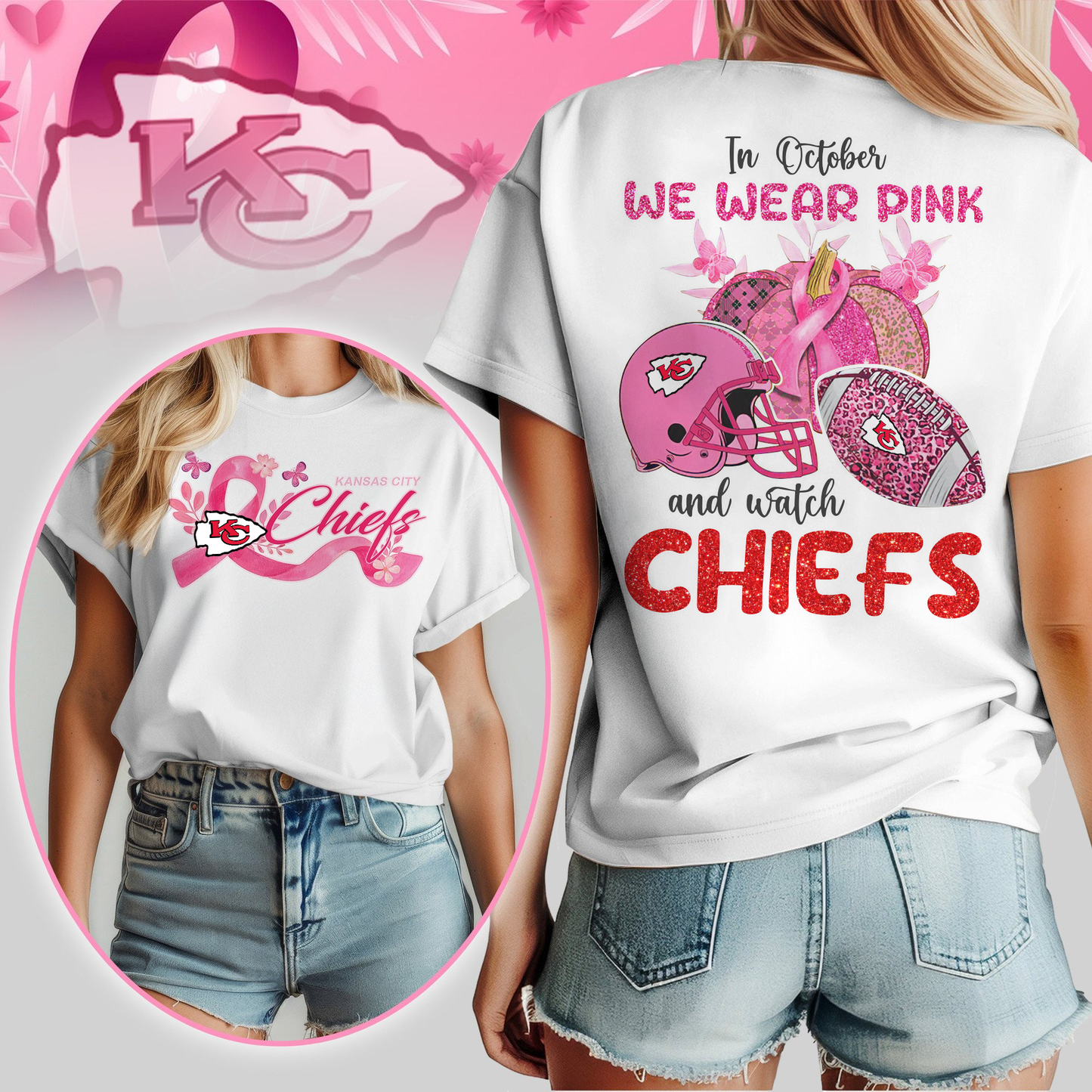 In October We Wear Pink And Watch KCC Shirt  300626