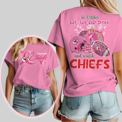 In October We Wear Pink And Watch KCC Shirt  300626