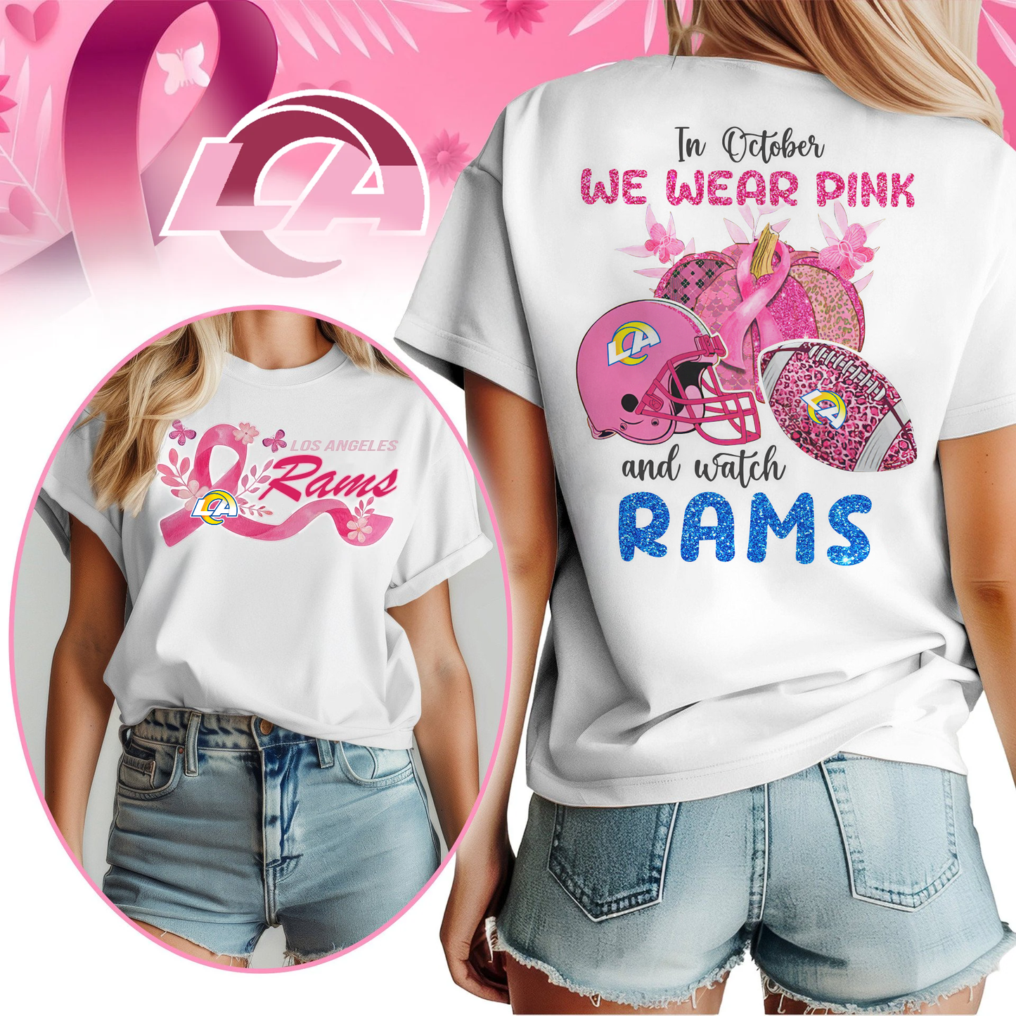 In October We Wear Pink And Watch LAR Shirt  300626