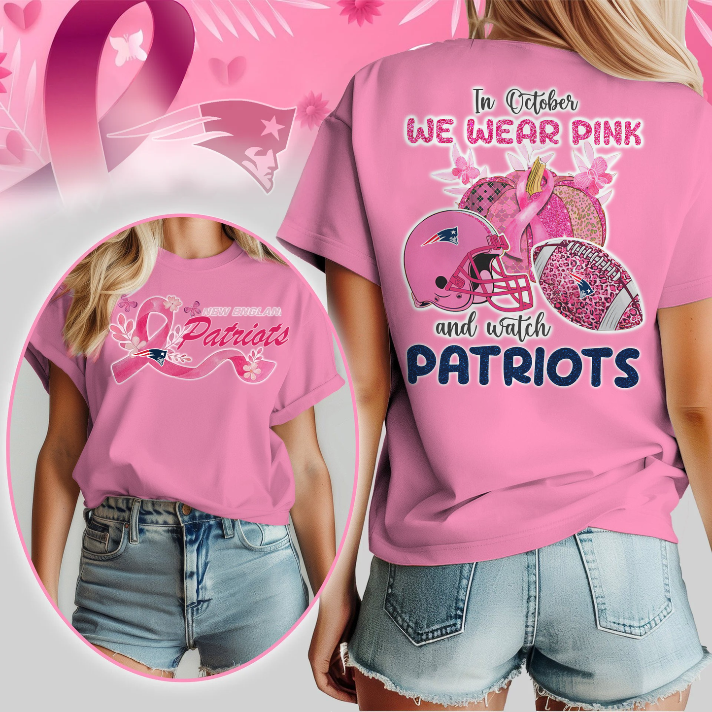 In October We Wear Pink And Watch NEP Shirt  300626