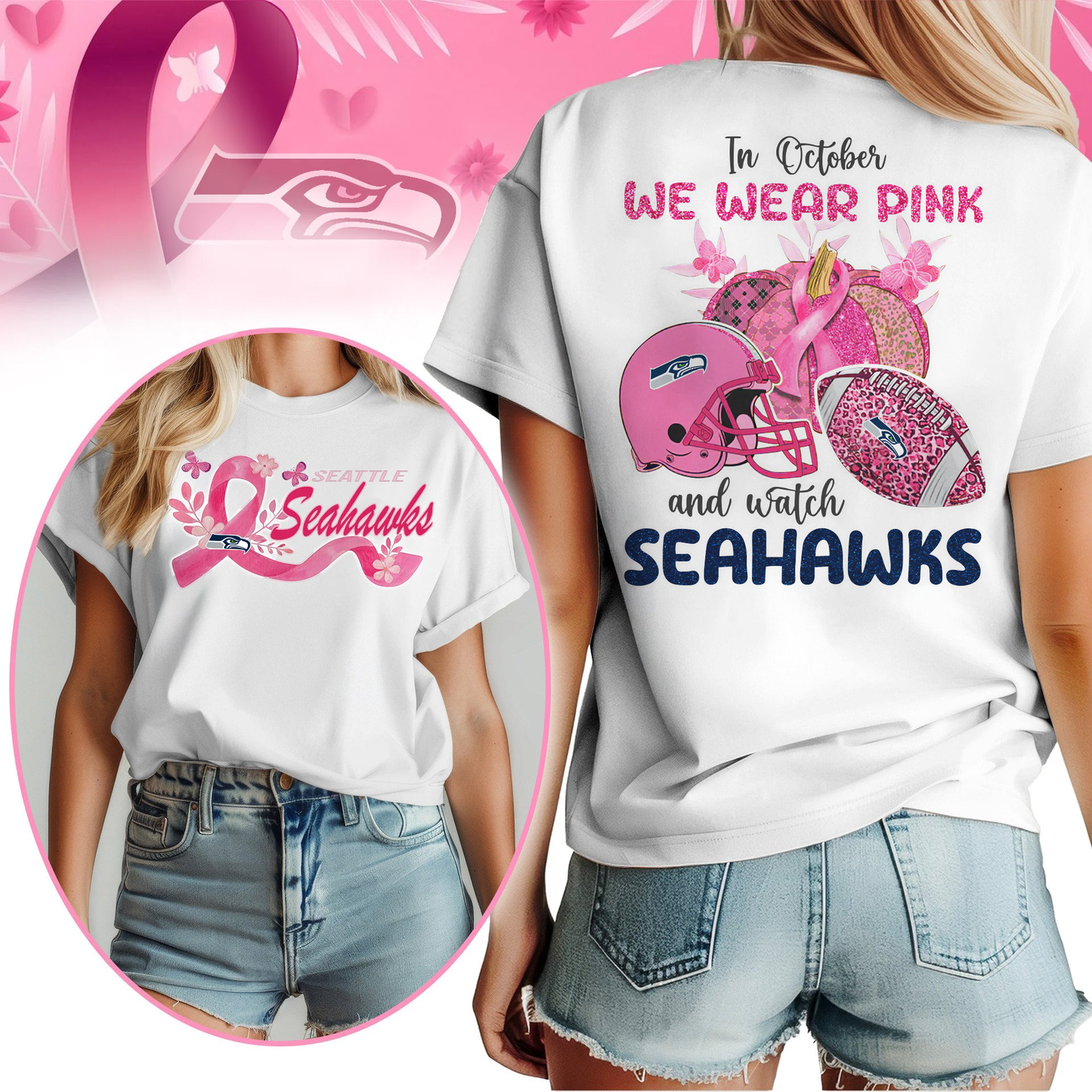 In October We Wear Pink And Watch SS Shirt  300626