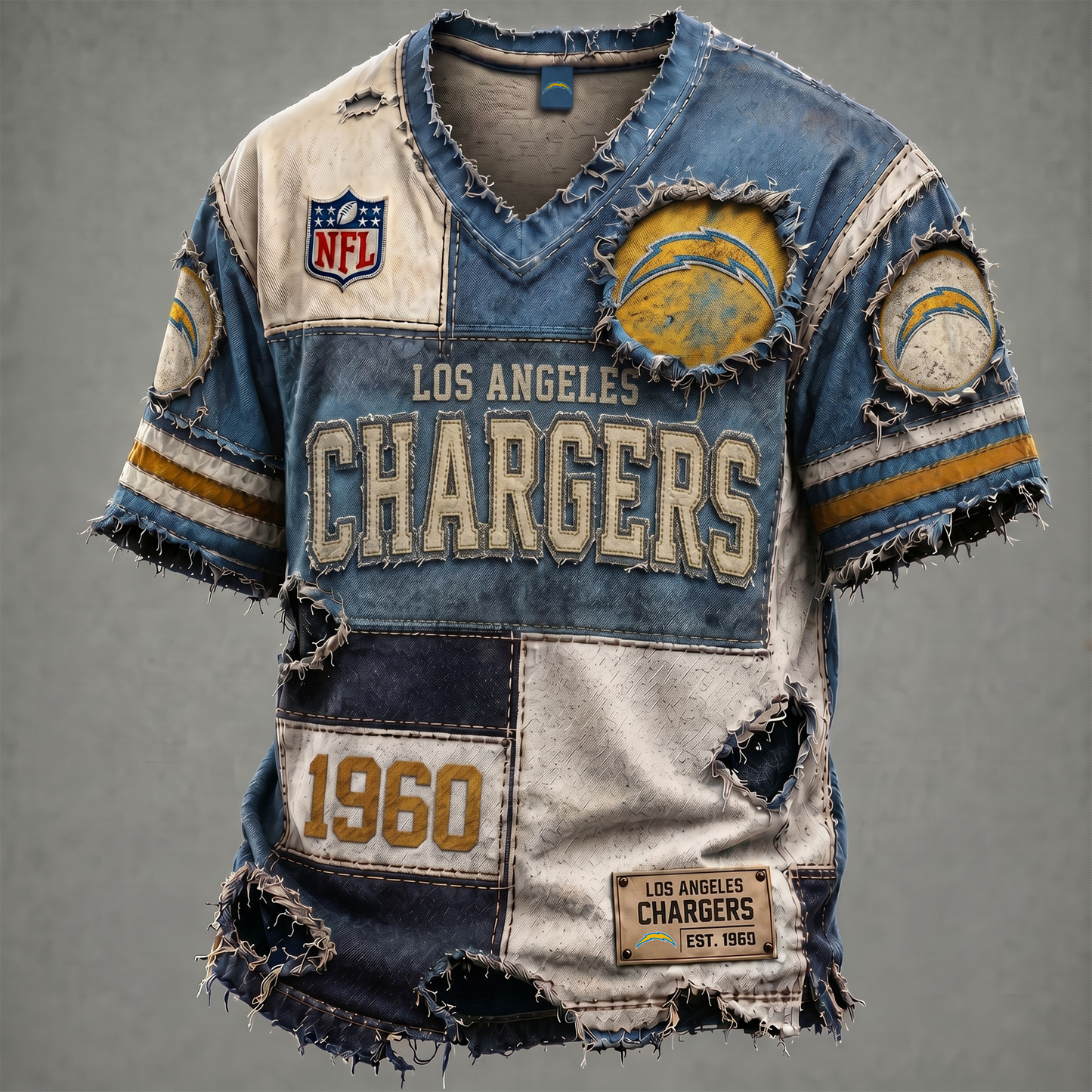 LAC X NFL Premium V-Neck T-shirt Gift For Fans 0106