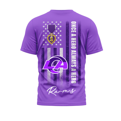 LAR Premium National Purple Hear Day 3D Shirt  300626