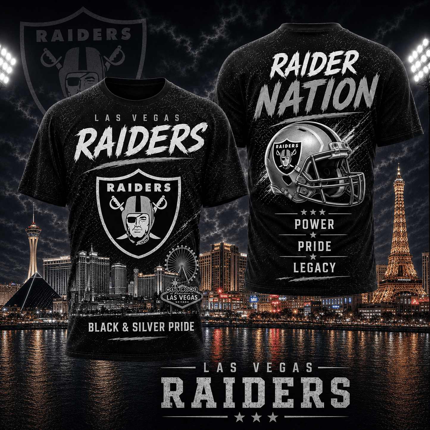 LV x NFL Premium Skyline Pride Football T-Shirt