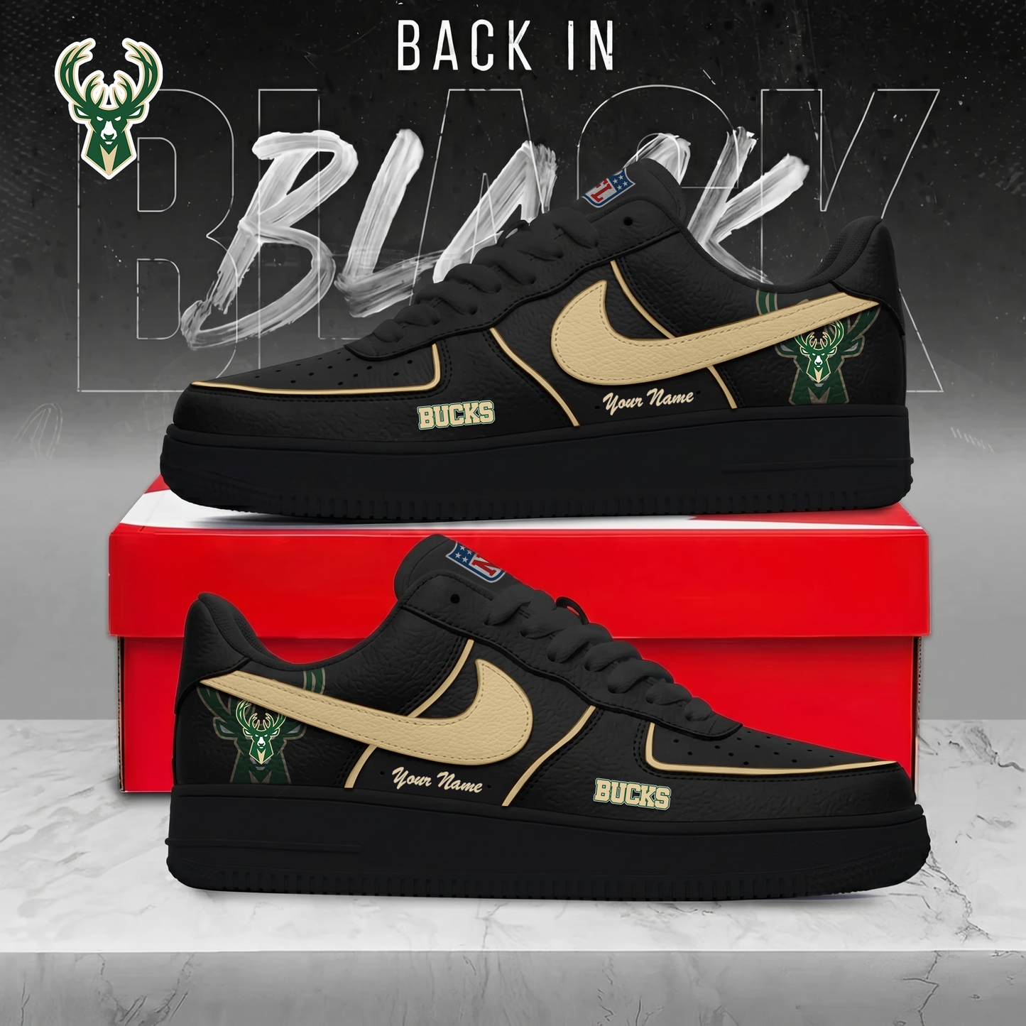 MB x NBA Back In Black AF1 Sneakers 270626