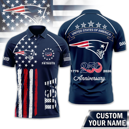 NEP Premium NFL American Semiquincentennial Polo Shirt 010726