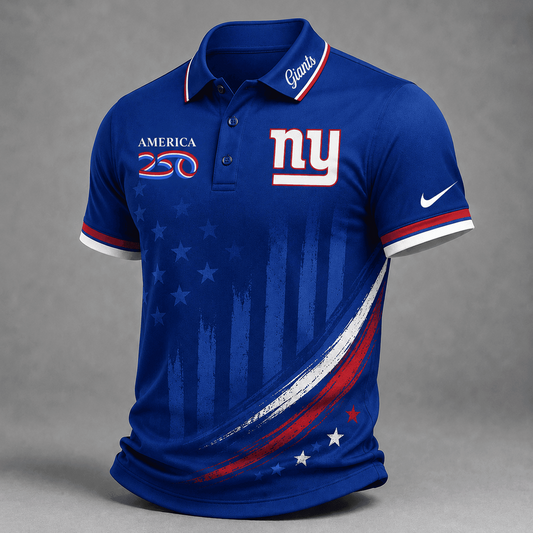 NYG Premium NFL America 250 Limited Edition Polo Shirt 2406