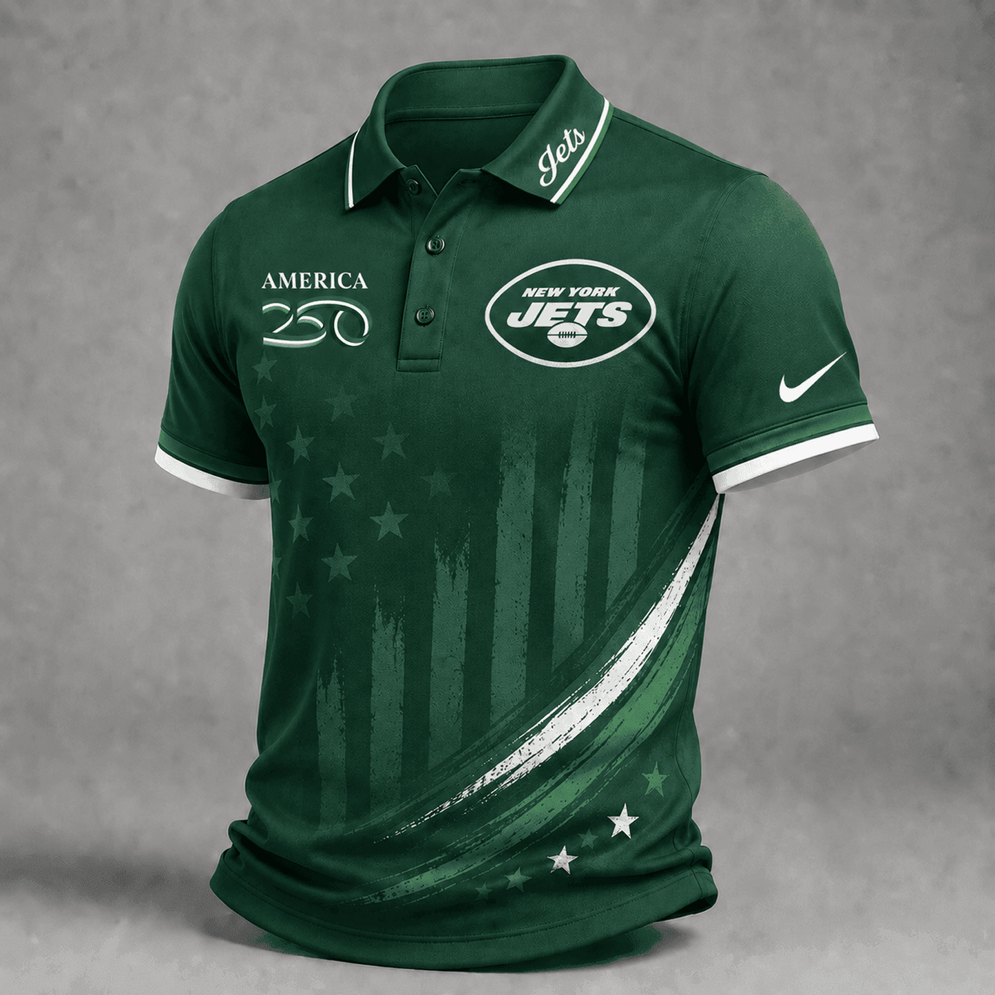 NYJ Premium NFL America 250 Limited Edition Polo Shirt 2406