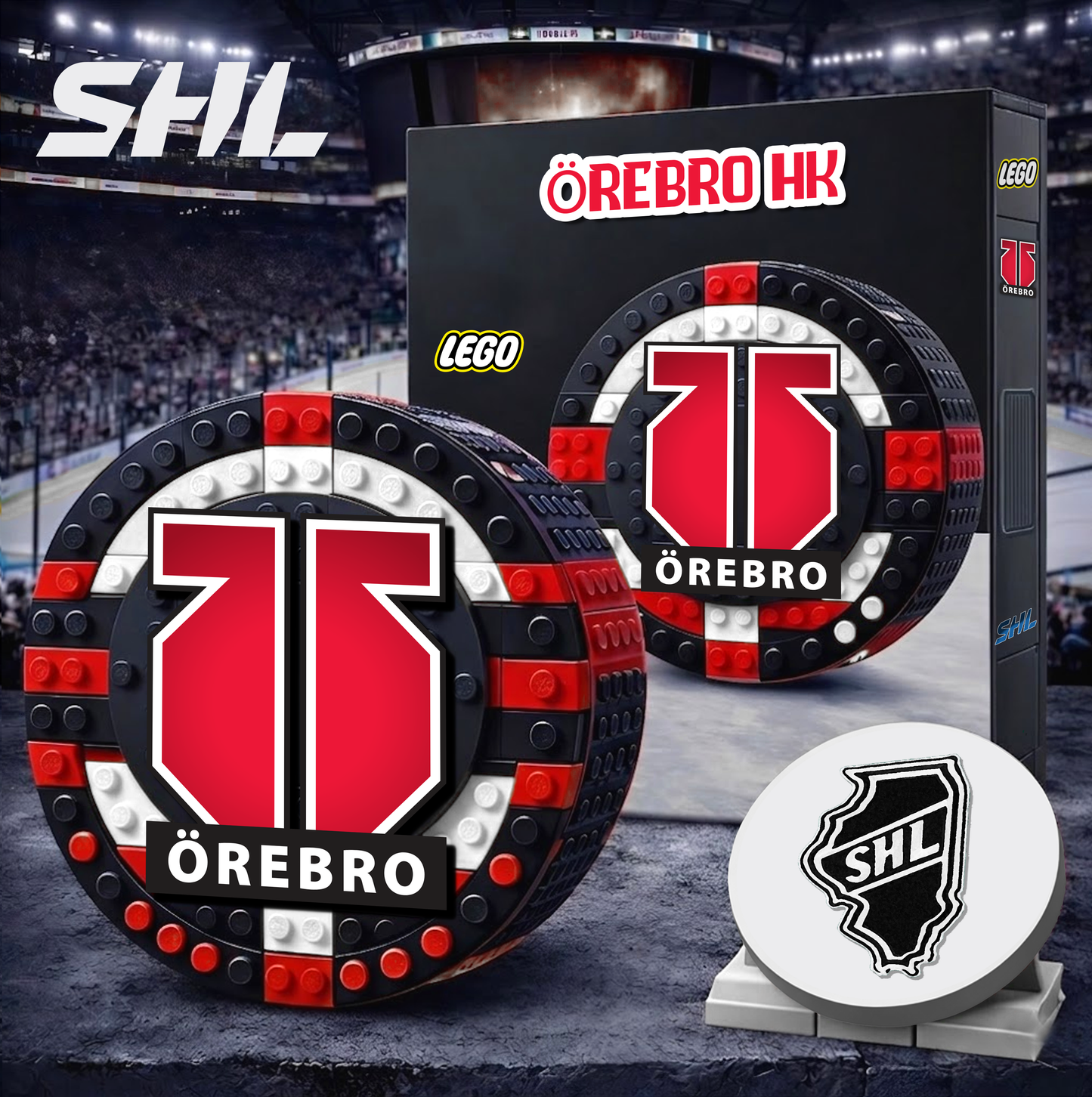ORE x SHL Hockey 3D Puck Building Block Set Limited Editions NDT VHM 130426