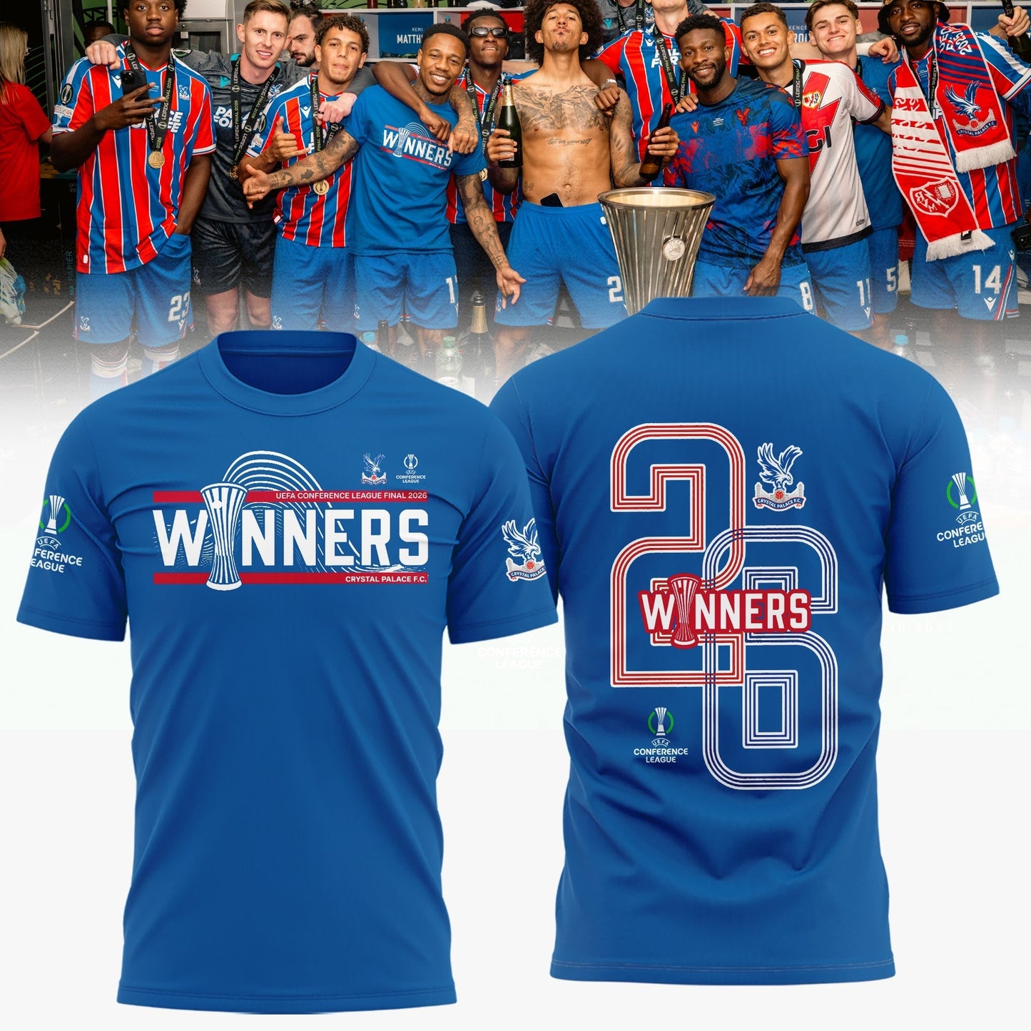 PREMIUM CRY X THANK FOR MEMORIES  UEFA Conference League Winners Shirt  V09 NDT LVH 280526