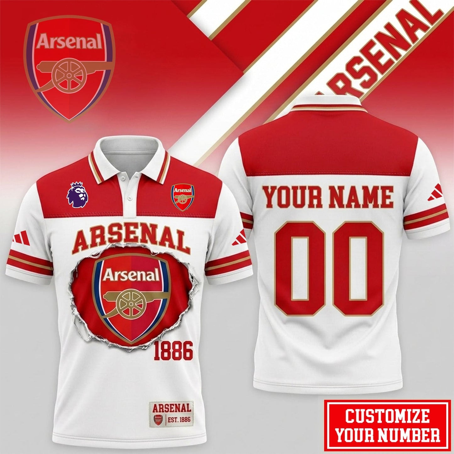 PREMIUM EPL X ARS CLASSIC POLO SHIRT LIMITED EDITIONS NDT NHM 010626