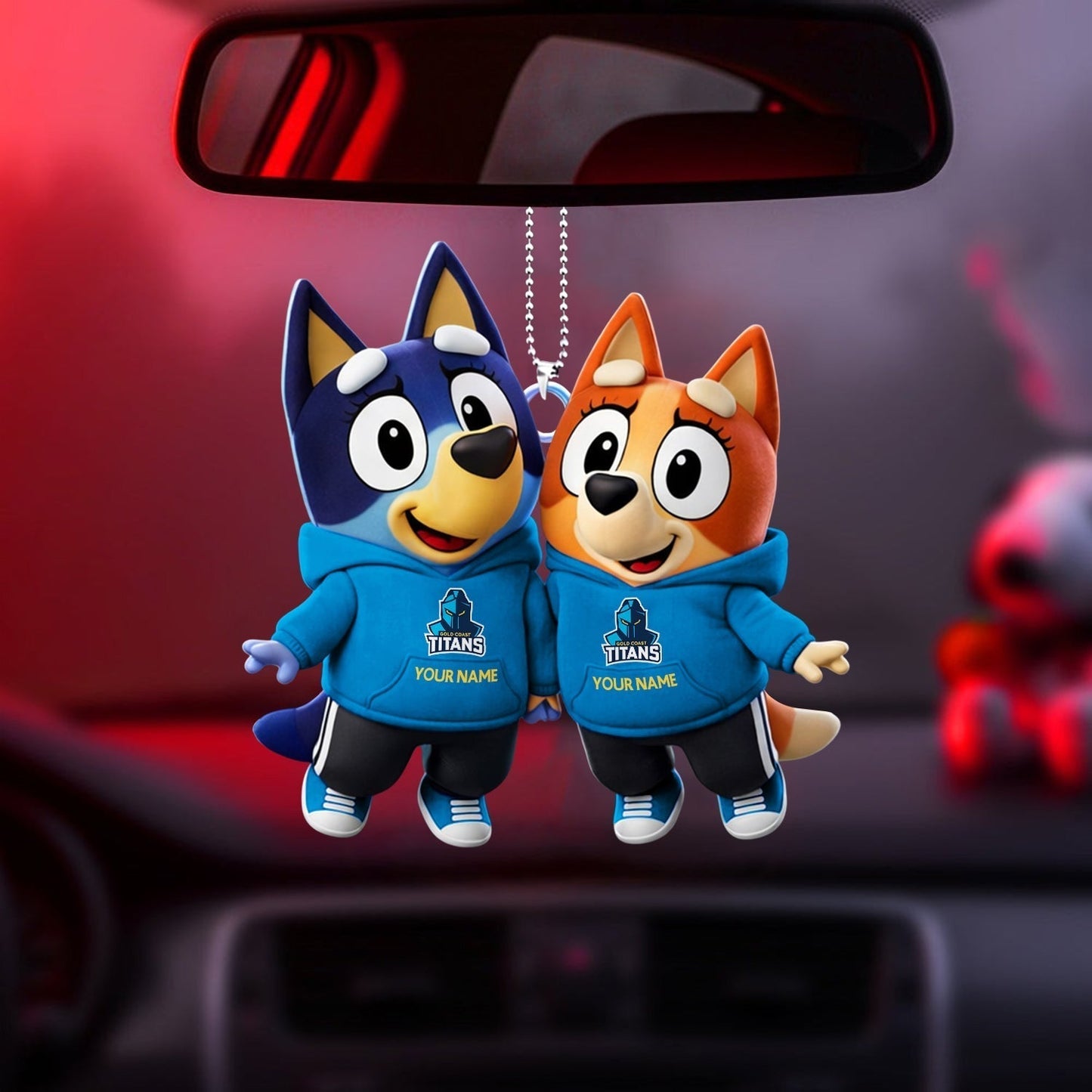 PREMIUM GCT X Bluey & Bingo Car Ornament NDT NHM
