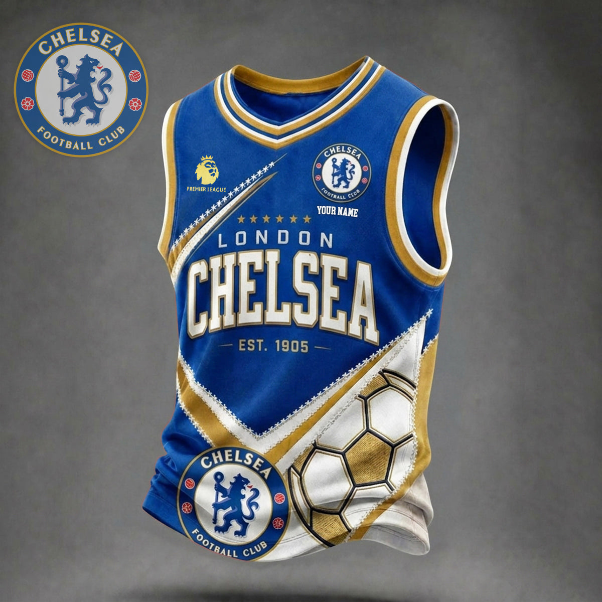 PREMIUM LUXURY EPL X CHE Game Day V-Neck Tank Top Custome Shirt NDT NHM 050626