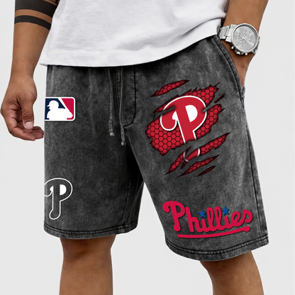 PREMIUM MLB X PHI WASH SHORT FOR SUMMERS HOLIDAY NDT VHM 080426