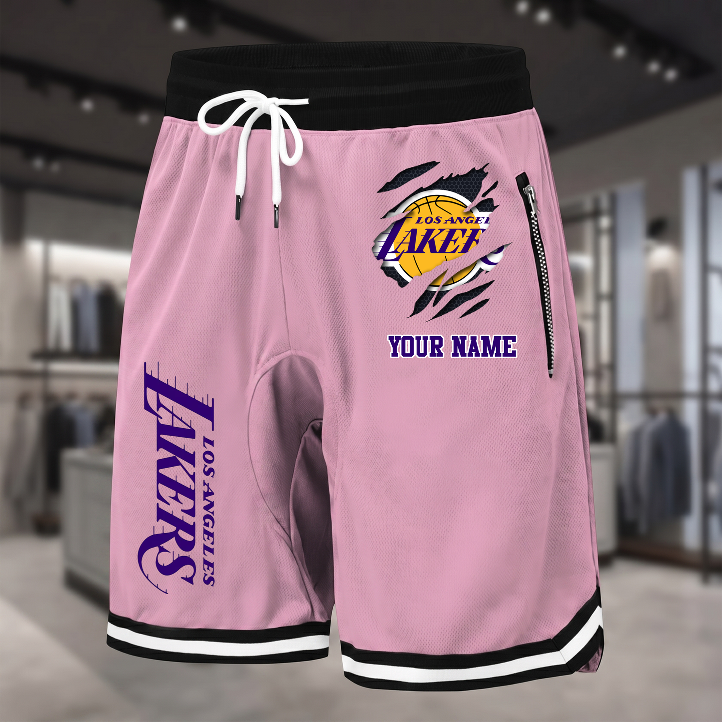 PREMIUM NBA X LAL Summer Fitness Breathable Basketball Shorts  NDT NTN 300526