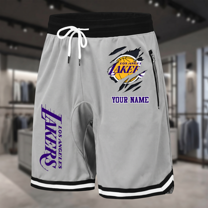 PREMIUM NBA X LAL Summer Fitness Breathable Basketball Shorts  NDT NTN 300526