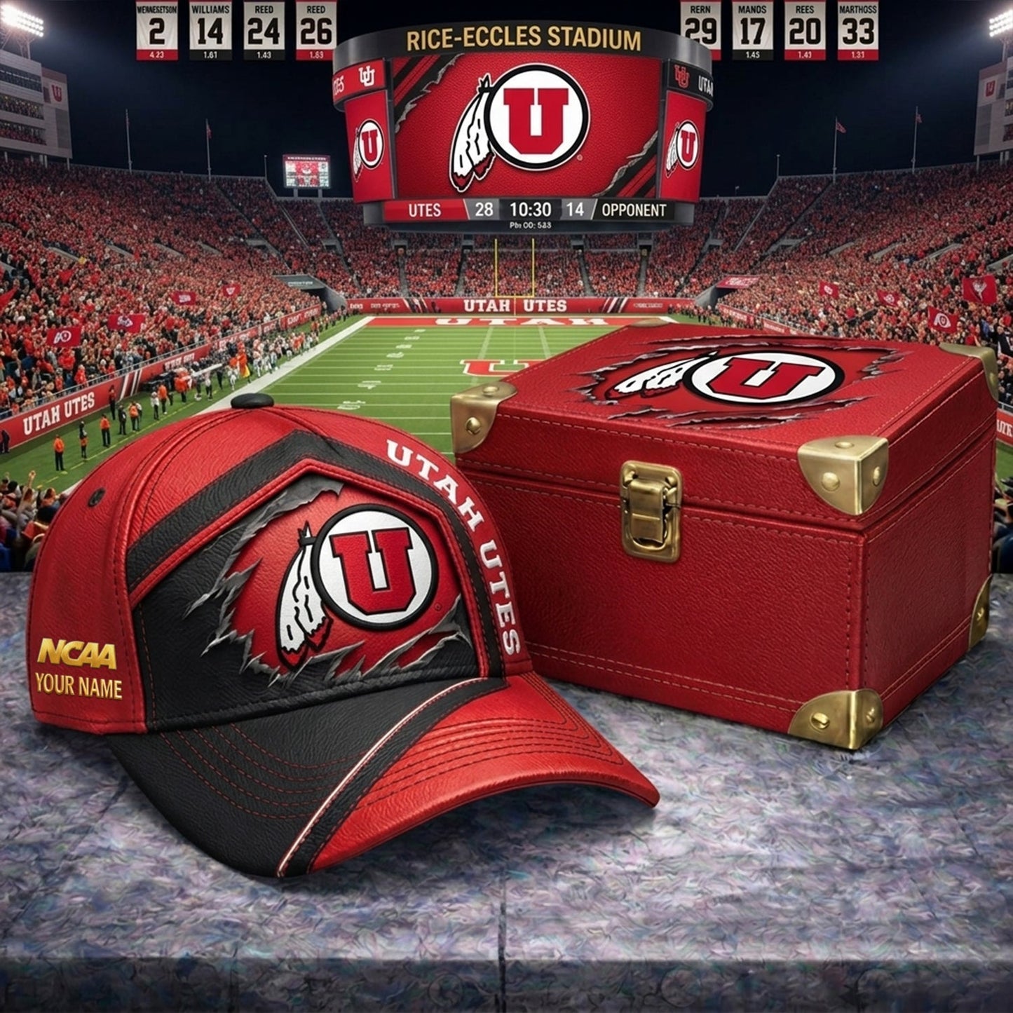 PREMIUM NCAA X UU CRACK CUSTOME HAT V3 NDT NHM 020626