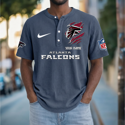 PREMIUM NFL  X  AF Crew neck button Henry Shirt Limited Editions NDT VHM 230426