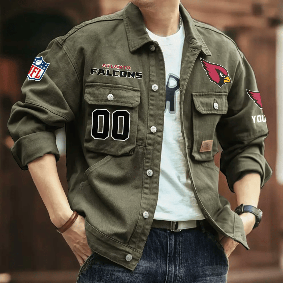 PREMIUM NFL X AF Men's Denim Autumn Jackets NDT VHM 090626