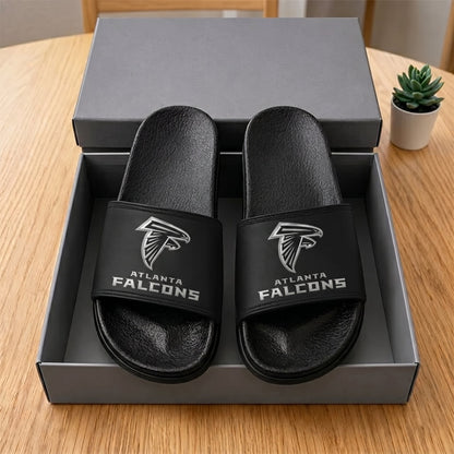 PREMIUM NFL X AF New Black Slippers All Size Custom Name FOR SUMMER HOLIDAY NDT VHM 160626