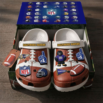 PREMIUM NFL X BAL CLOGS WITH CHARMS NDT NHM