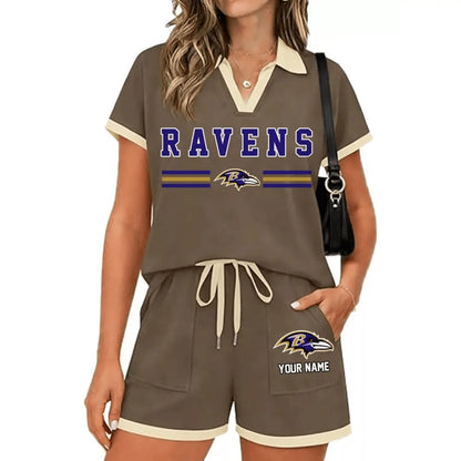 PREMIUM NFL X BAL Retro Athletic Contrast Polo Set FOR SUMMER HOLIDAY NDT NHM 100626