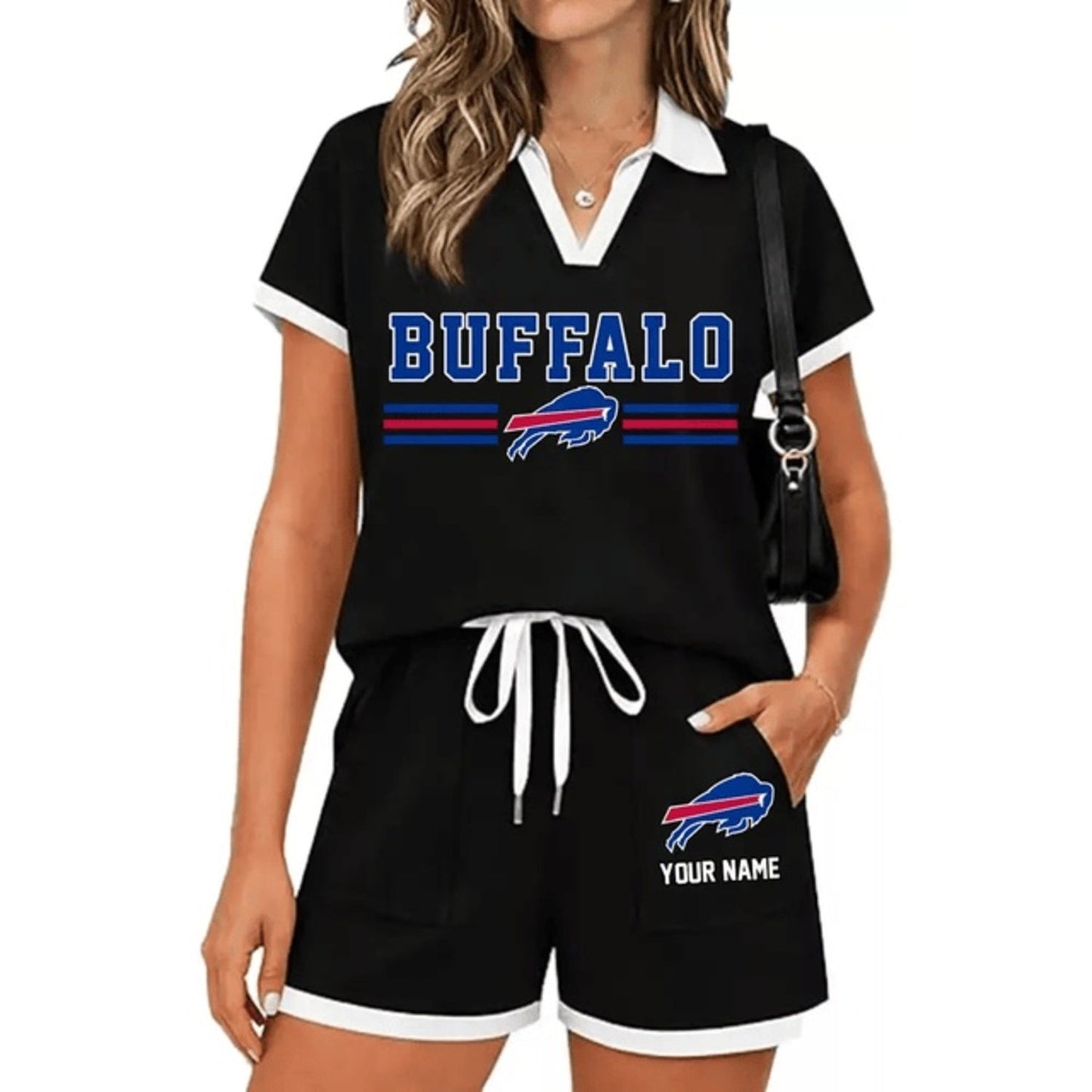 PREMIUM NFL X BUF Retro Athletic Contrast Polo Set FOR SUMMER HOLIDAY NDT NHM 100626