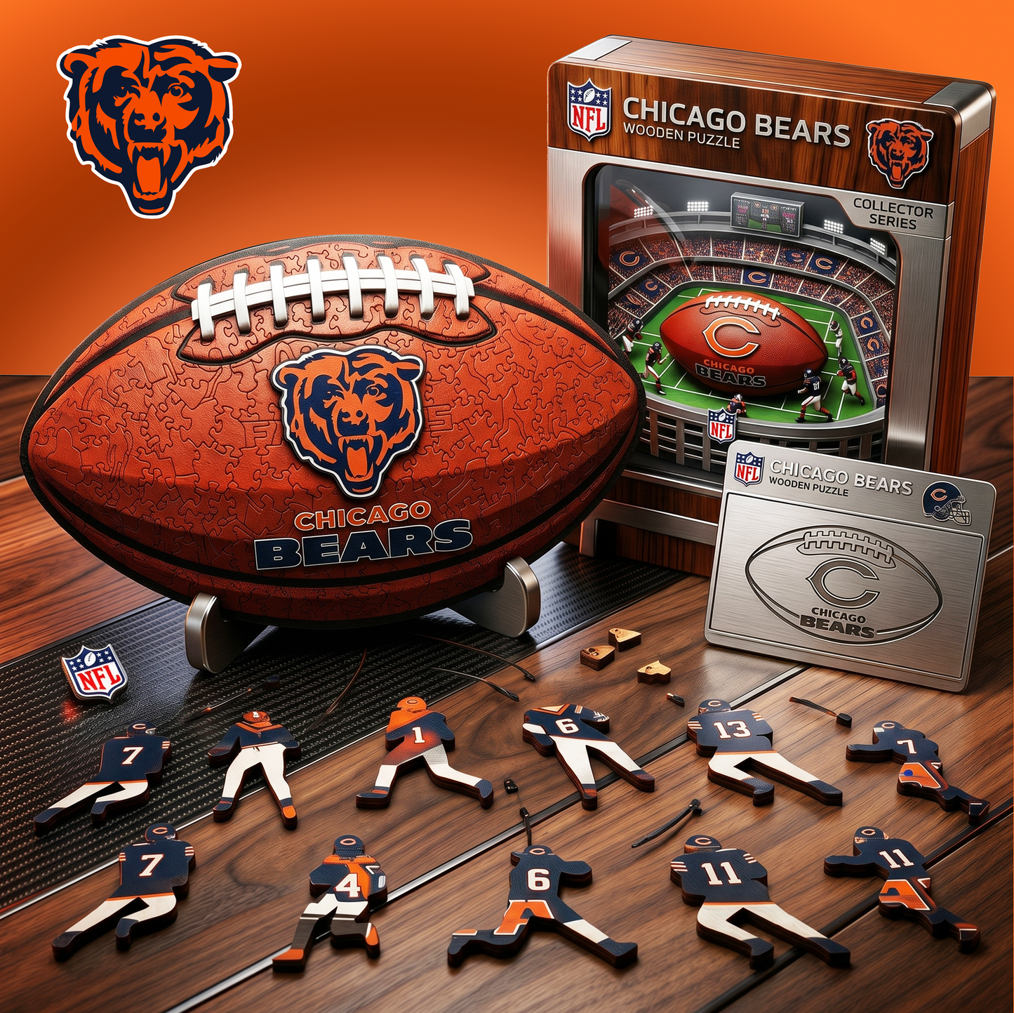 PREMIUM NFL X CB 3D Platinum Wooden Puzzle  Gift For Fan Limited Editions NDT VHM 030626
