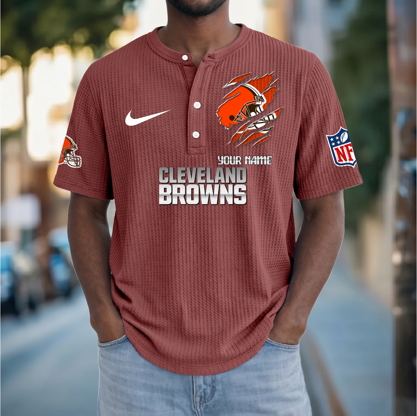PREMIUM NFL  X  CB Crew neck button Henry Shirt Limited Editions NDT VHM 230426