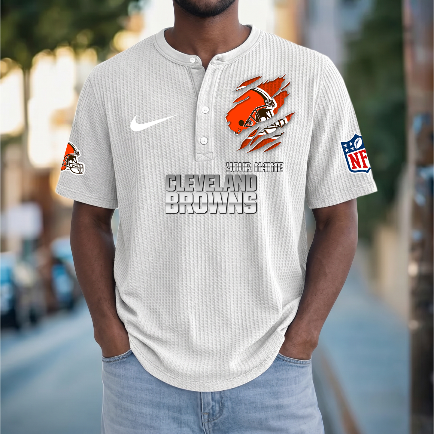 PREMIUM NFL  X  CB Crew neck button Henry Shirt Limited Editions NDT VHM 230426