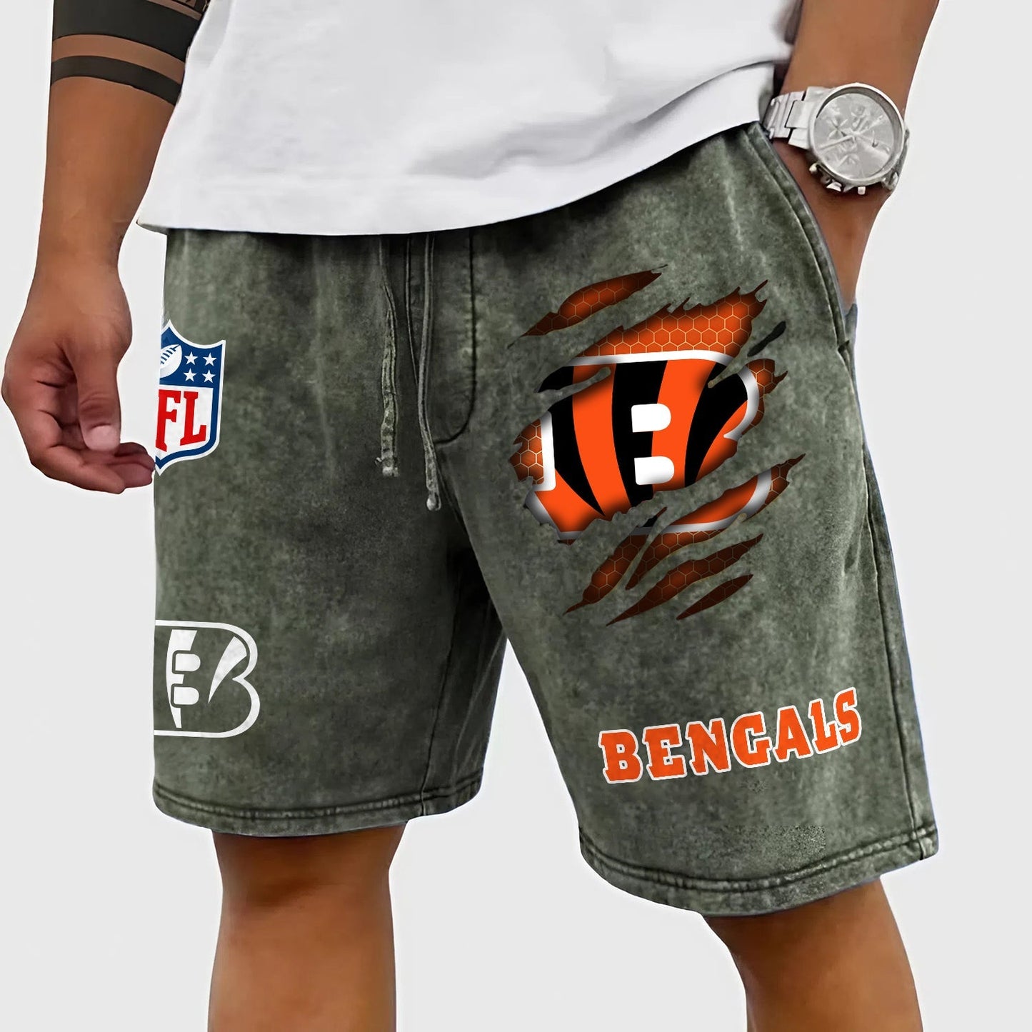 PREMIUM NFL X CIN CRACK SHORTS PANT FOR SUMMER HOLIDAY 130426 NDT NHM
