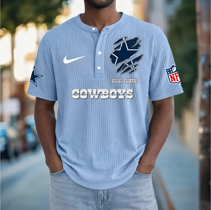 PREMIUM NFL  X  DC Crew neck button Henry Shirt Limited Editions NDT VHM 230426