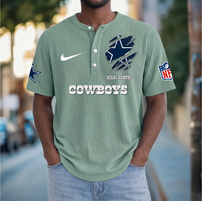 PREMIUM NFL  X  DC Crew neck button Henry Shirt Limited Editions NDT VHM 230426
