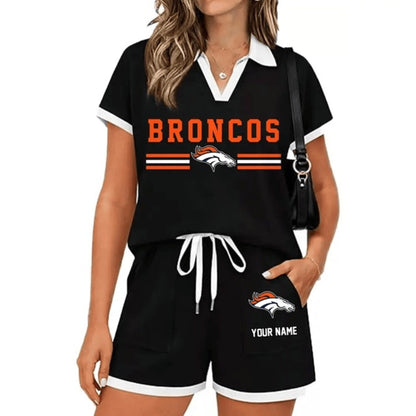 PREMIUM NFL X DEN Retro Athletic Contrast Polo Set FOR SUMMER HOLIDAY NDT NHM 100626