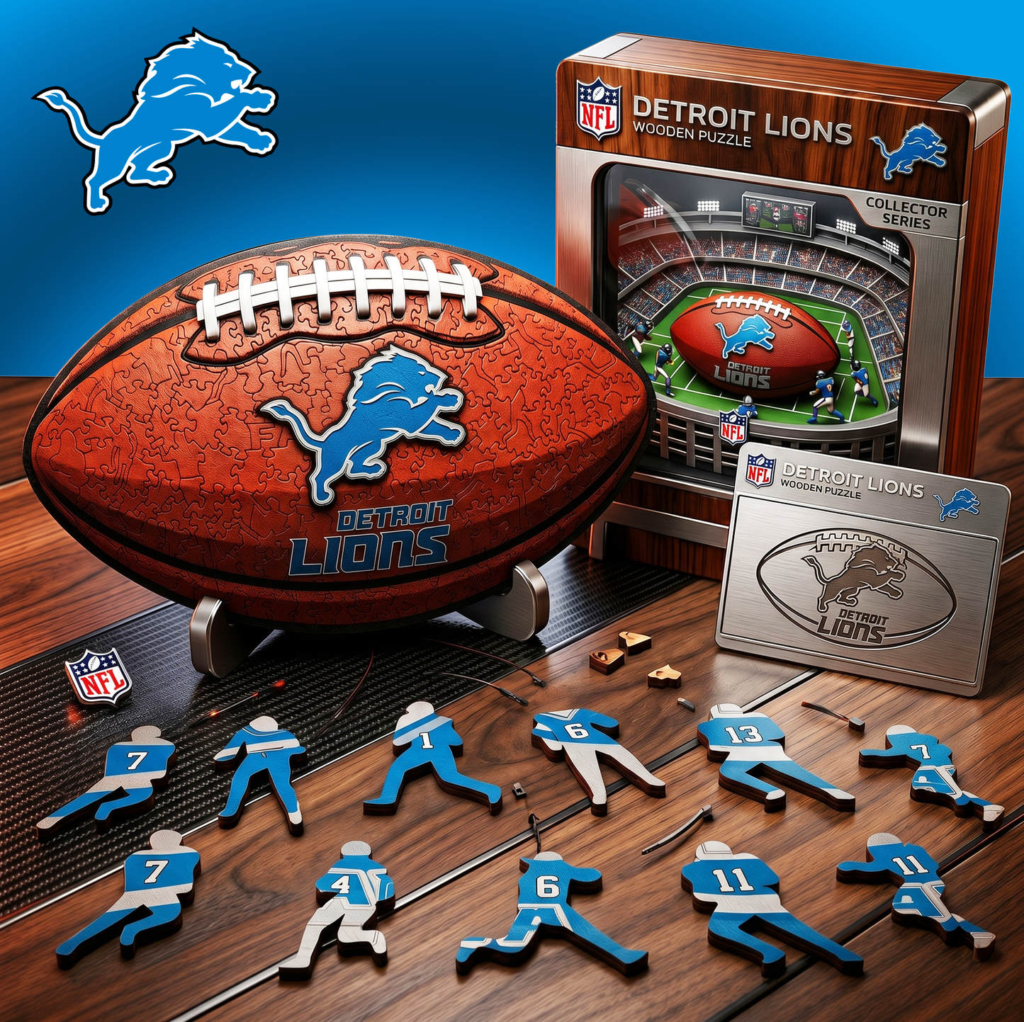 PREMIUM NFL X DL 3D Platinum Wooden Puzzle  Gift For Fan Limited Editions NDT VHM 030626