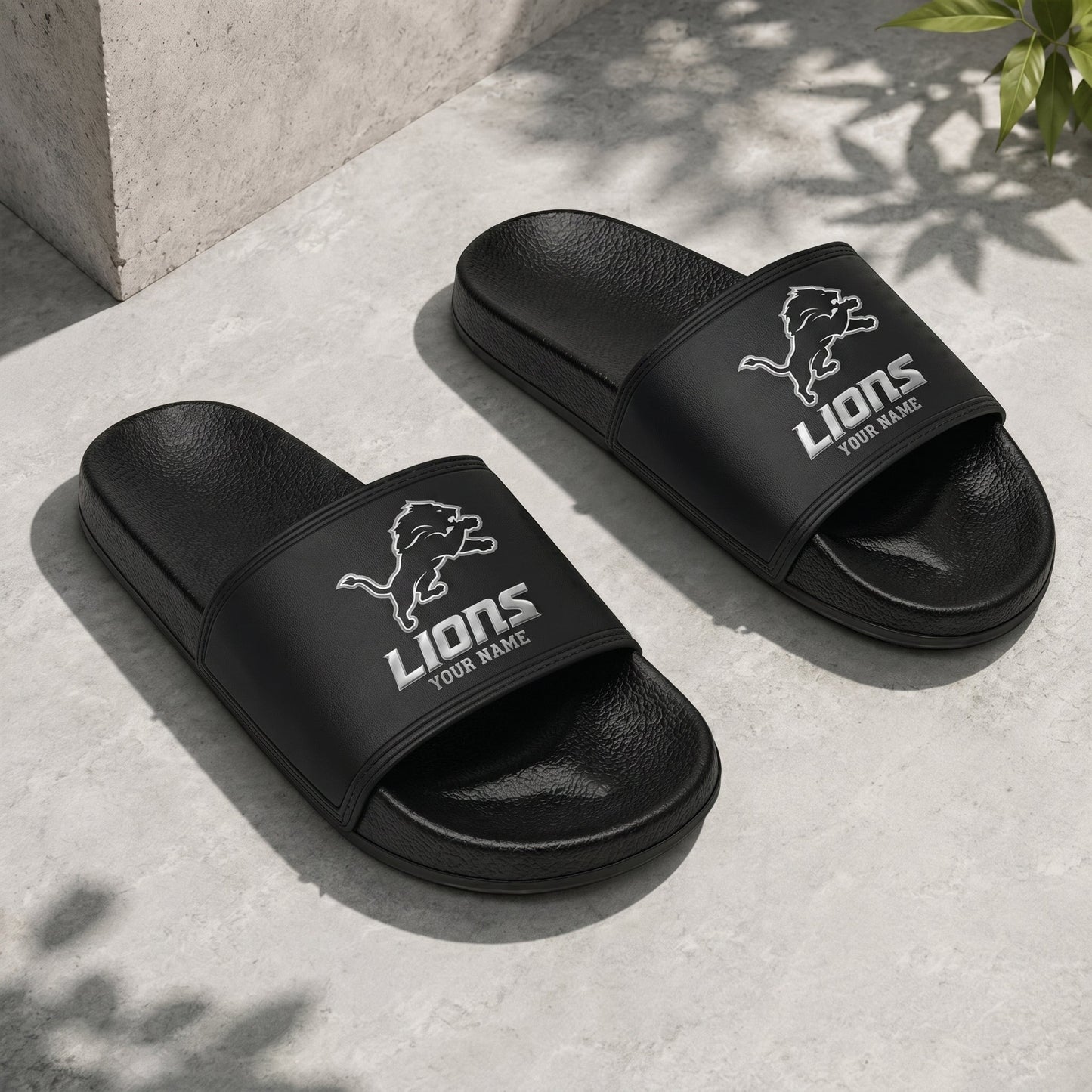 PREMIUM NFL X DL New Black Slippers All Size Custom Name FOR SUMMER HOLIDAY NDT VHM 160626