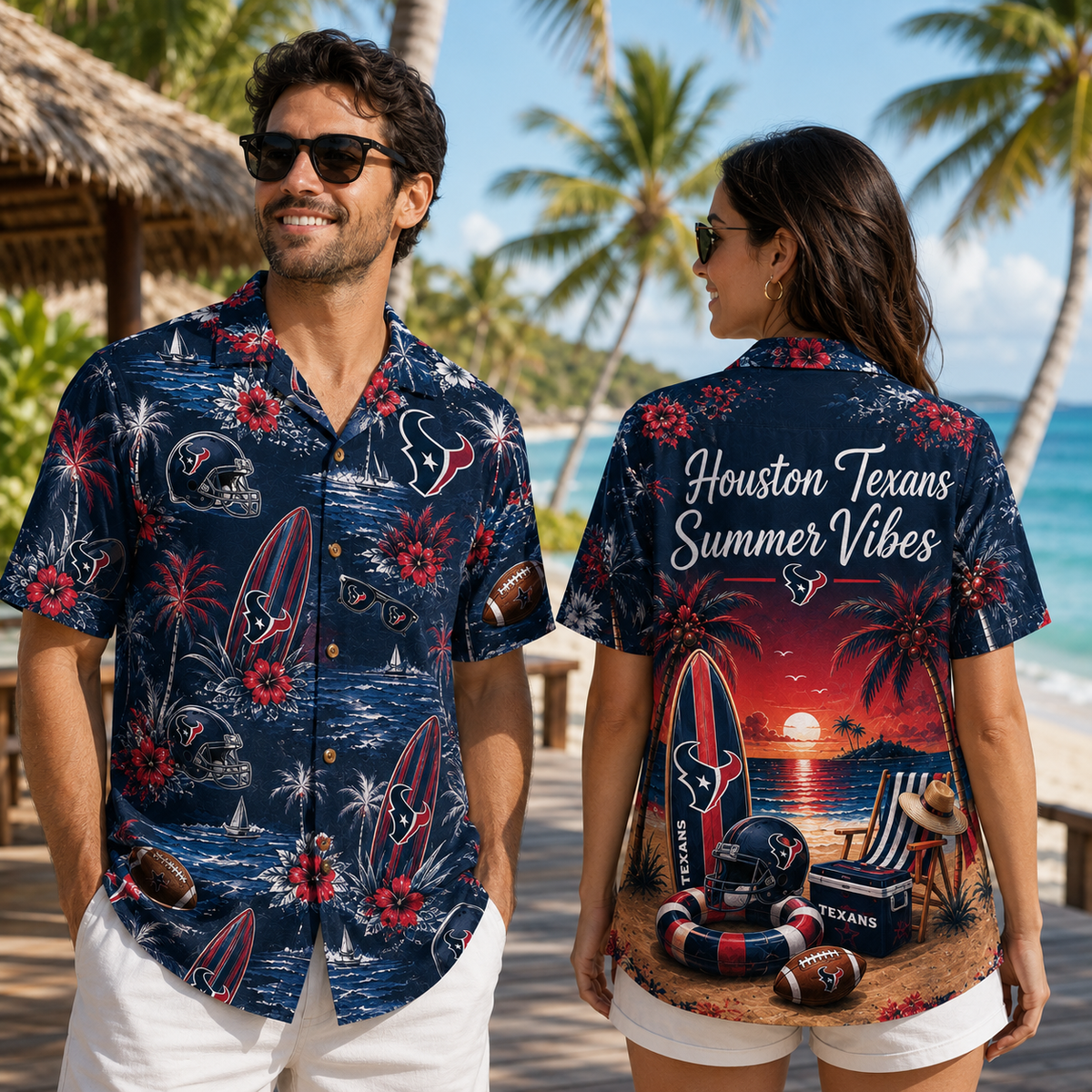 PREMIUM NFL X HOU Summer Vibes Premium Hawaiian Shirt Limited Edition NDT NHM 100626