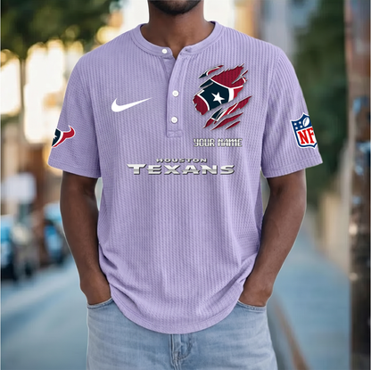 PREMIUM NFL  X  HT Crew neck button Henry Shirt Limited Editions NDT VHM 230426