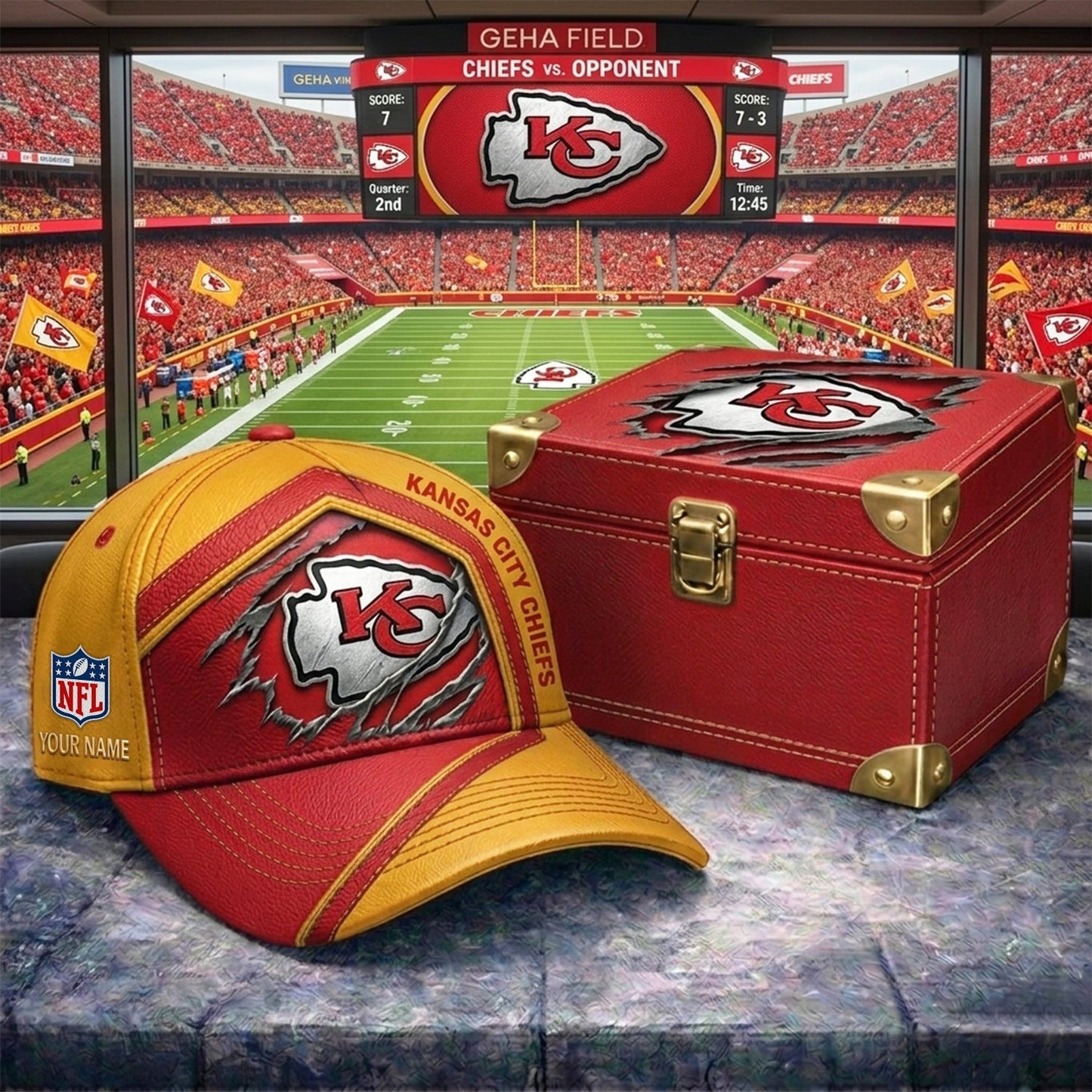 PREMIUM NFL X KCC CRACK CUSTOM NAME HAT NDT NHM 220526