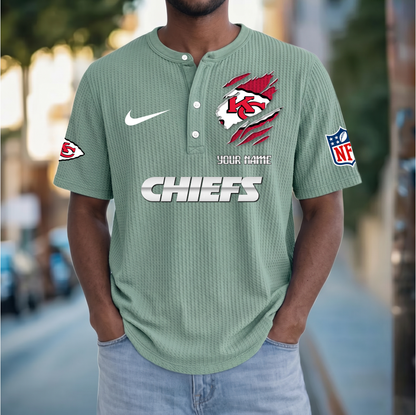 PREMIUM NFL  X  KCC Crew neck button Henry Shirt Limited Editions NDT VHM 230426