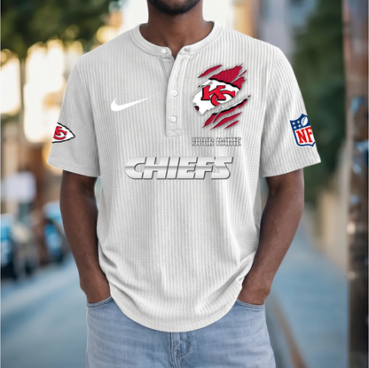 PREMIUM NFL  X  KCC Crew neck button Henry Shirt Limited Editions NDT VHM 230426
