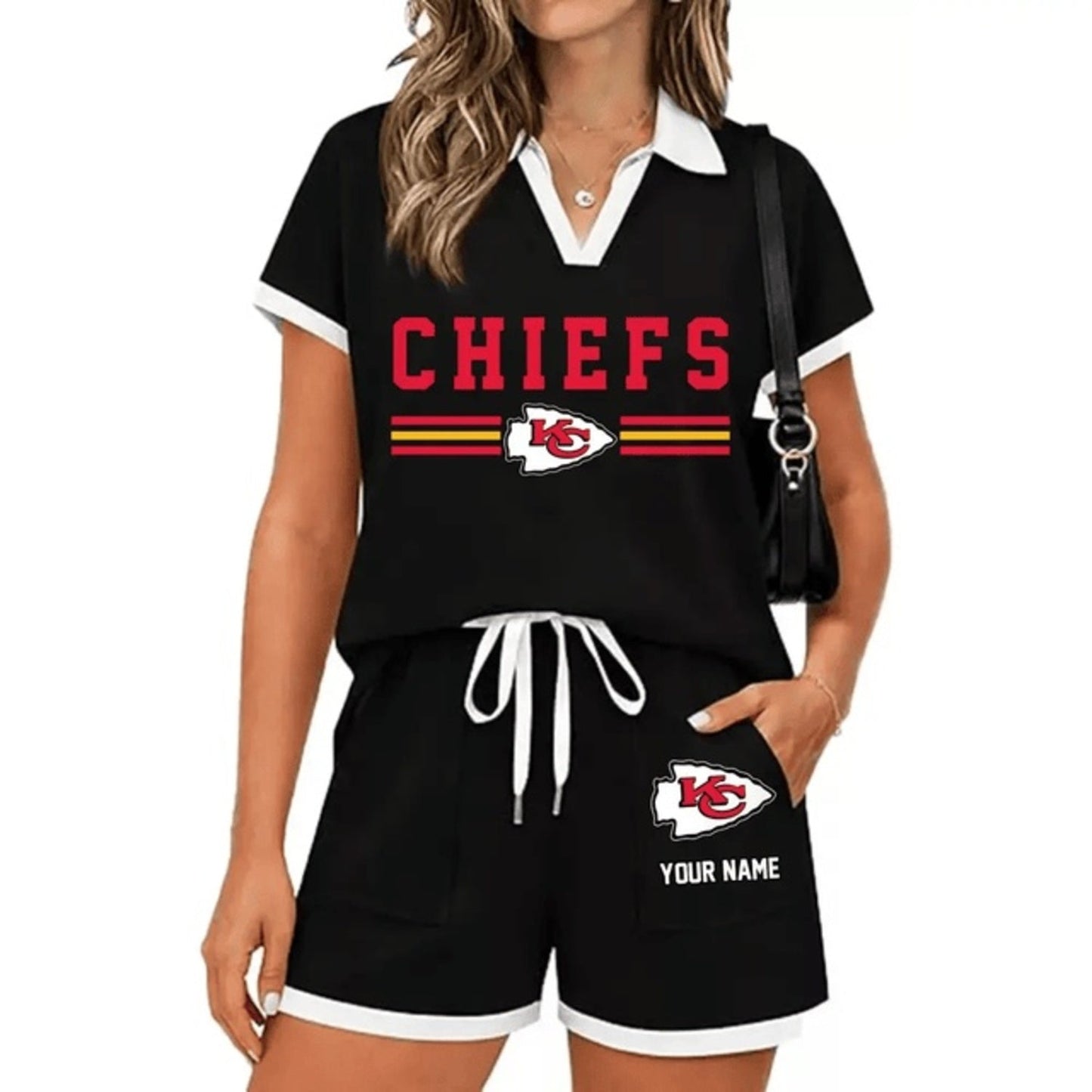 PREMIUM NFL X KCC Retro Athletic Contrast Polo Set FOR SUMMER HOLIDAY NDT NHM 100626