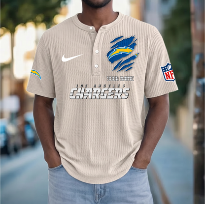 PREMIUM NFL  X  LAC Crew neck button Henry Shirt Limited Editions NDT VHM 230426