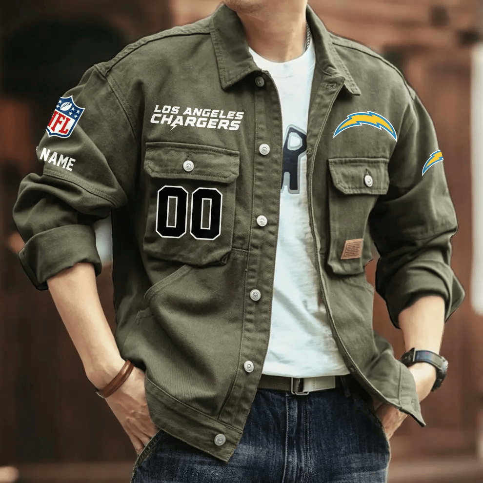 PREMIUM NFL X LAC Men's Denim Autumn Jackets NDT VHM 090626