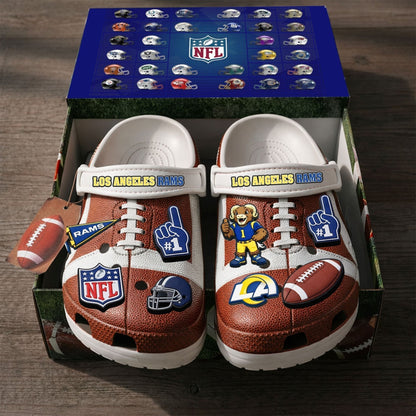 PREMIUM NFL X LAR CLOGS WITH CHARMS NDT NHM