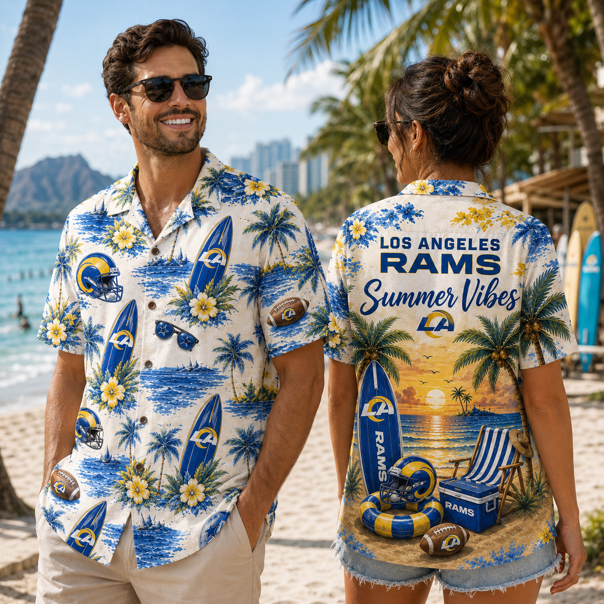 PREMIUM NFL X LAR Summer Vibes Premium Hawaiian Shirt Limited Edition NDT NHM 100626