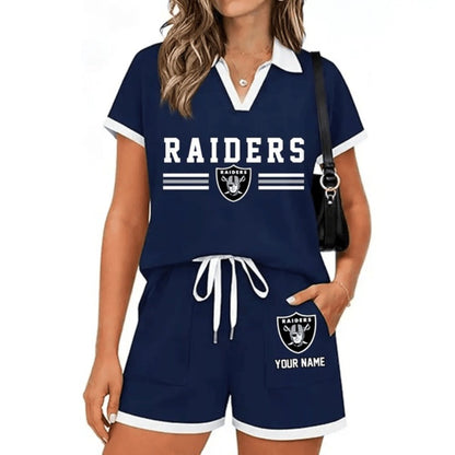 PREMIUM NFL X LV Retro Athletic Contrast Polo Set FOR SUMMER HOLIDAY NDT NHM 100626
