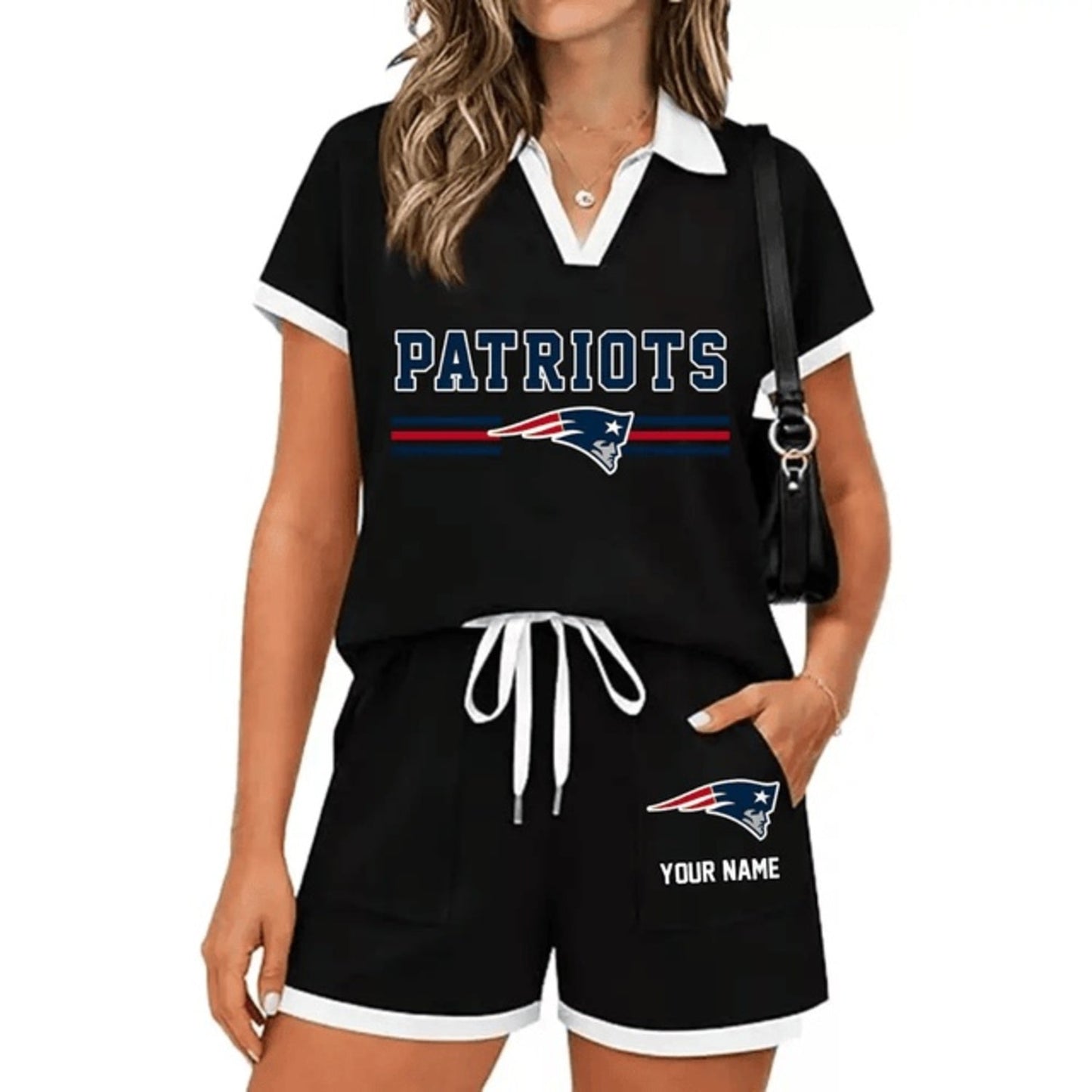 PREMIUM NFL X NE Retro Athletic Contrast Polo Set FOR SUMMER HOLIDAY NDT NHM 100626