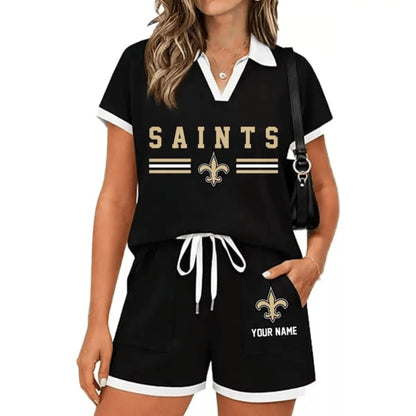 PREMIUM NFL X NO Retro Athletic Contrast Polo Set FOR SUMMER HOLIDAY NDT NHM 100626