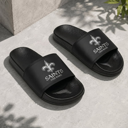 PREMIUM NFL X NOS New Black Slippers All Size Custom Name FOR SUMMER HOLIDAY NDT VHM 160626